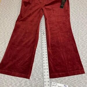 DG2 by Diane red velvet wide leg pants new with tags women 24PW=3X. SkUA56